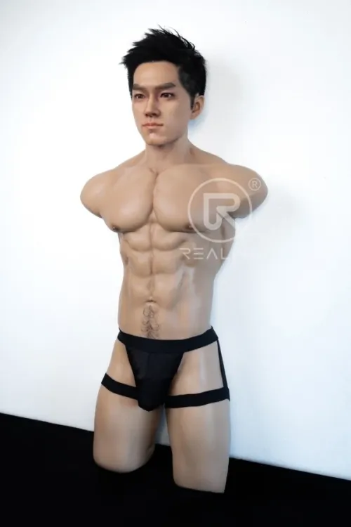 Realing 潇涵「Hogan」 112cmトルソー フルシリコン製 リアルな筋肉質男性 半身型ラブドール ノーマル肌