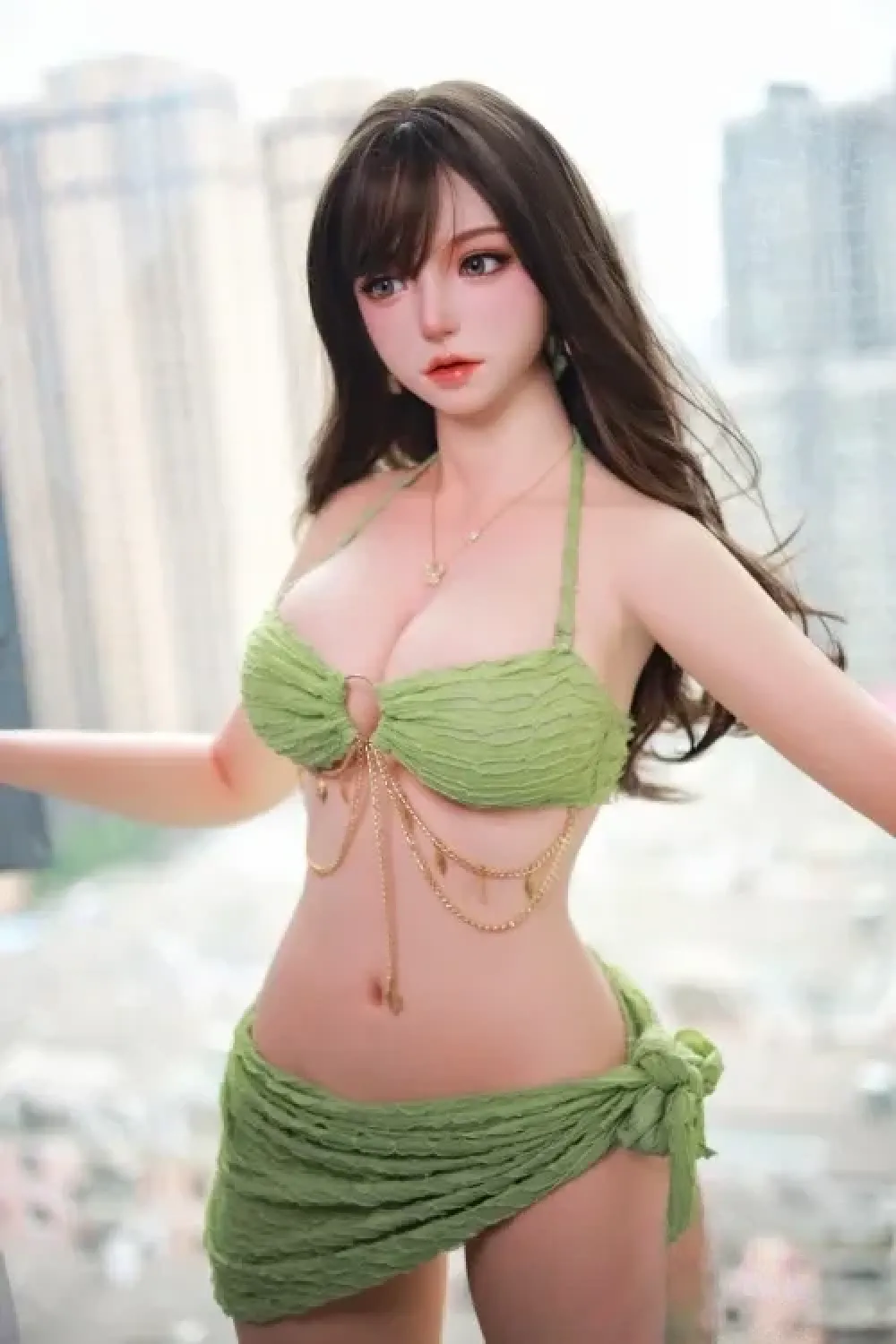 FU DOLL J002 信美 163cmフルシリコン製 等身大 清楚系 美人美乳ラブドール sex アダルト人形 Dカップ ノーマル肌 口開閉＆口腔模擬付き