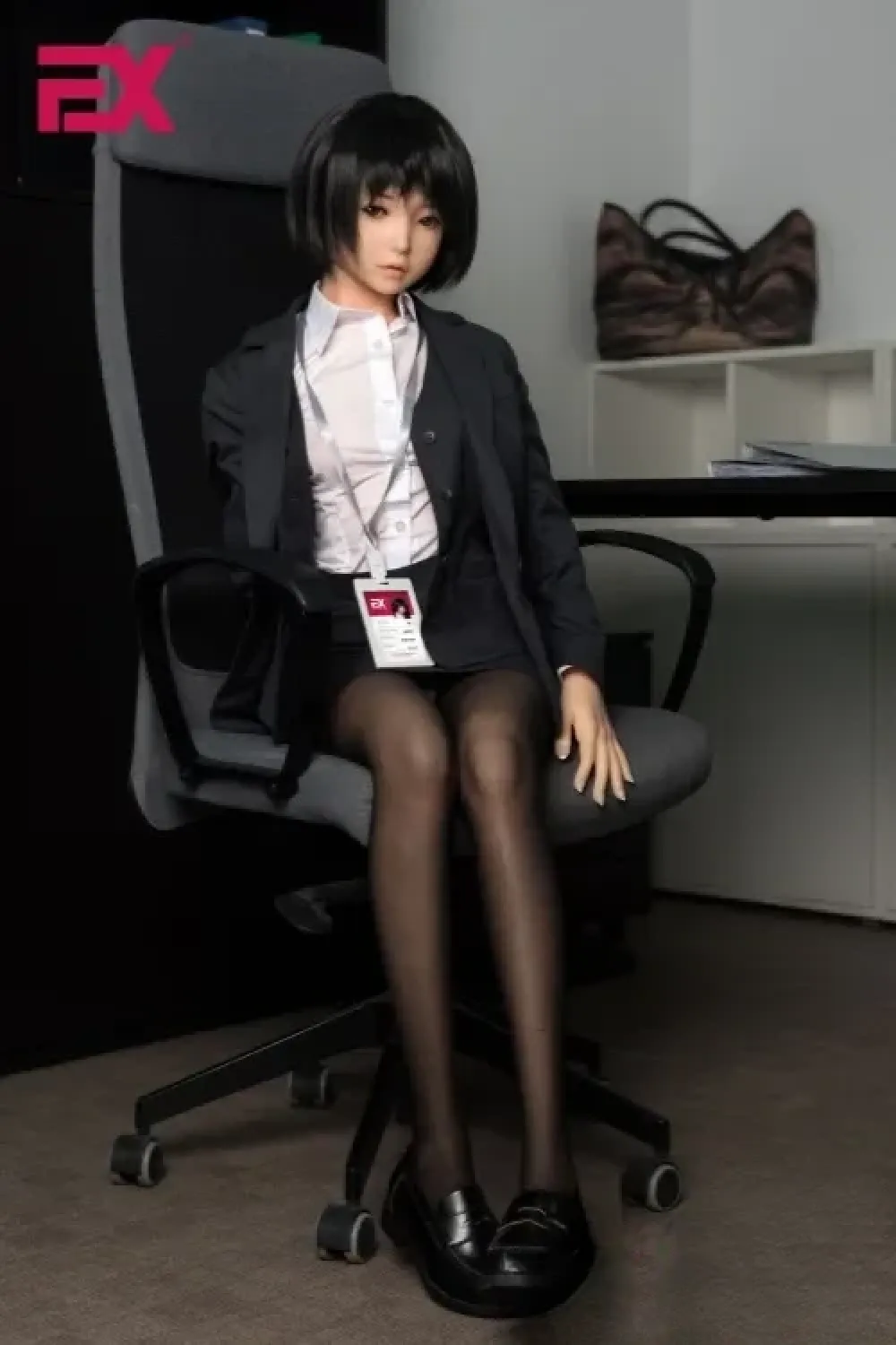 EXDOLL 蝶「Chiyou」 145cm短い黒髪 OL系 高級ラブドールフルシリコン製人形 普胸Cカップ ノーマル肌 普通式のメイク Utopiaシリーズ