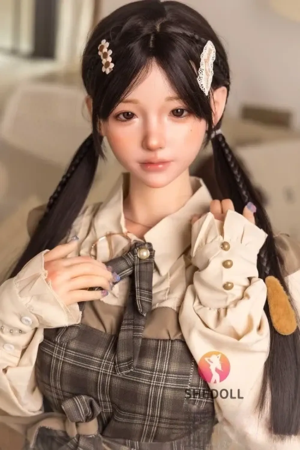 SHE DOLL 兮沅 148cm可愛い清純系リアルラブドール 等身大美人顔立ち綺麗 セックス人形 Dカップ ノーマル肌 掲載画像はフルシリコン製
