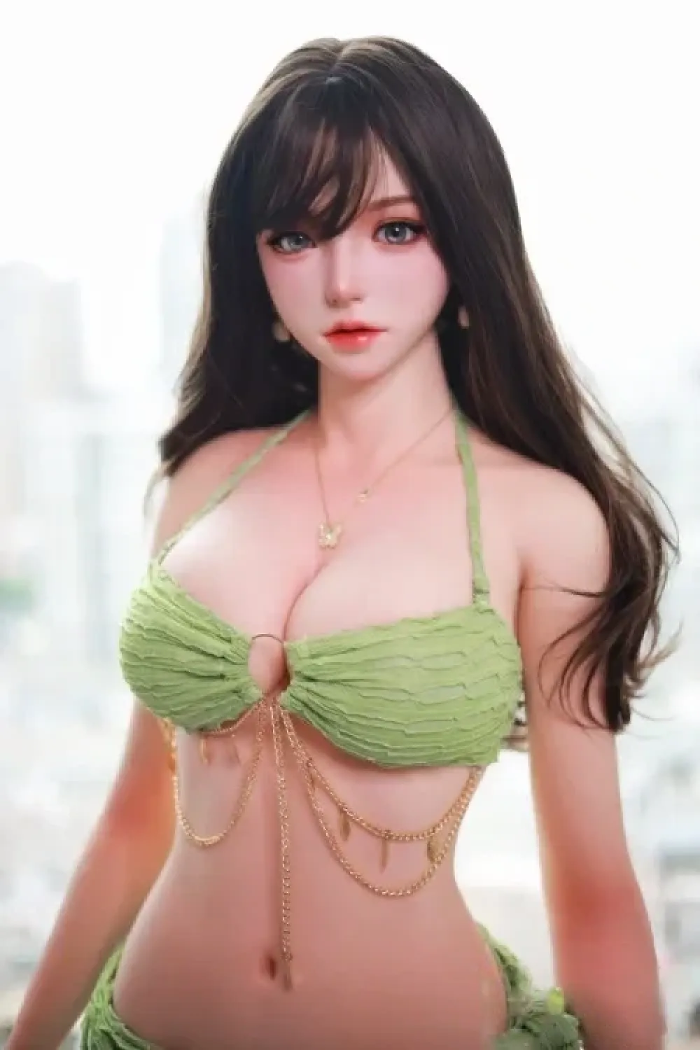 FU DOLL J002 信美 163cmフルシリコン製 等身大 清楚系 美人美乳ラブドール sex アダルト人形 Dカップ ノーマル肌 口開閉＆口腔模擬付き