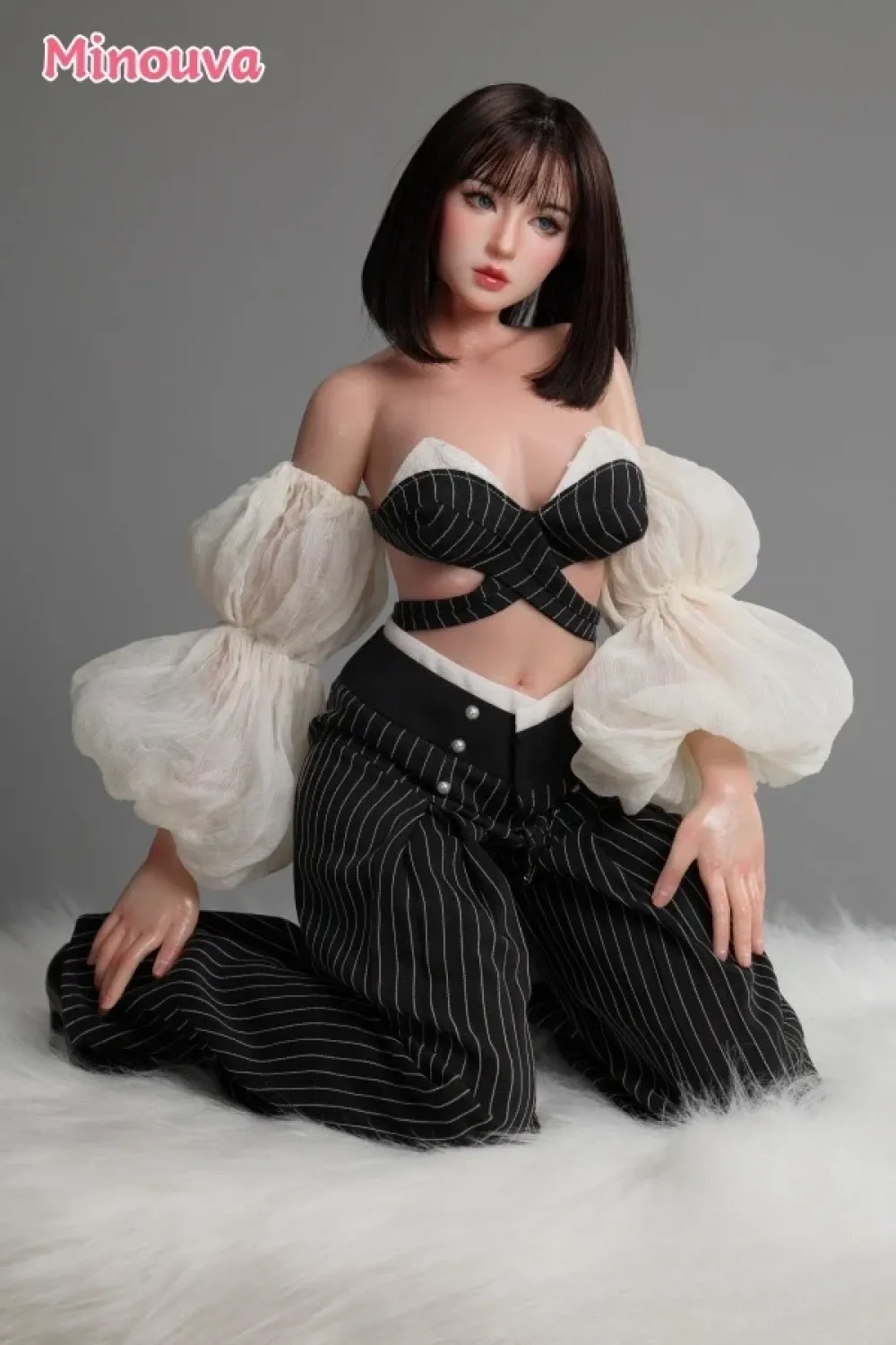 Minouva米诺 米娜 Minaヘッド 75cmミニラブドール フルシリコン製 美人姉 セクシーフィギュア人形 白い肌