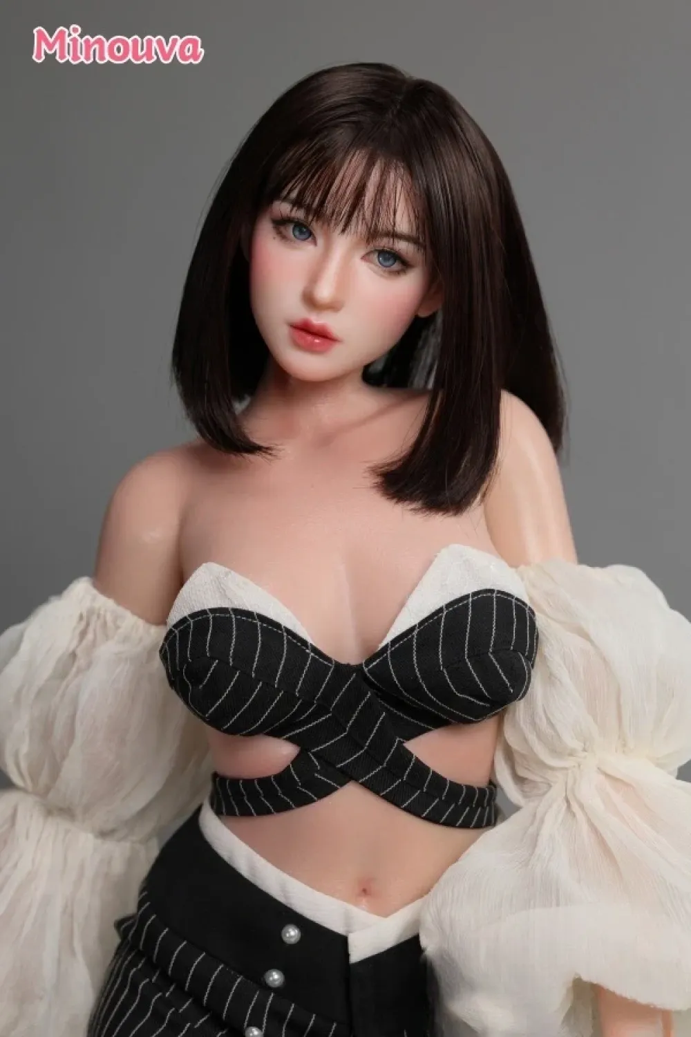 Minouva米诺 米娜 Minaヘッド 75cmミニラブドール フルシリコン製 美人姉 セクシーフィギュア人形 白い肌