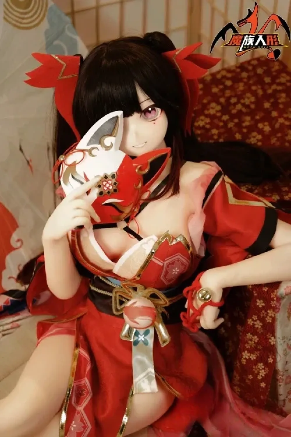 MOZU DOLL魔族人形 星火 148cm(UR級) 等身大ラブドール キュート2次元 花火コス 繊細で魅力的なアニメドール PVCヘッド+TPEボディ Dカップ ノーマル肌 宣材写真と同じ衣装 軟性ヘッド硬めヘッド選択可能