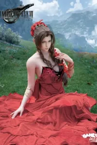 Game Lady No.04 Aerith 168cm癒し系 美人 フルシリコン製ラブドール FF7R エアリス 赤ドレス リアルドール Eカップ ノーマル肌