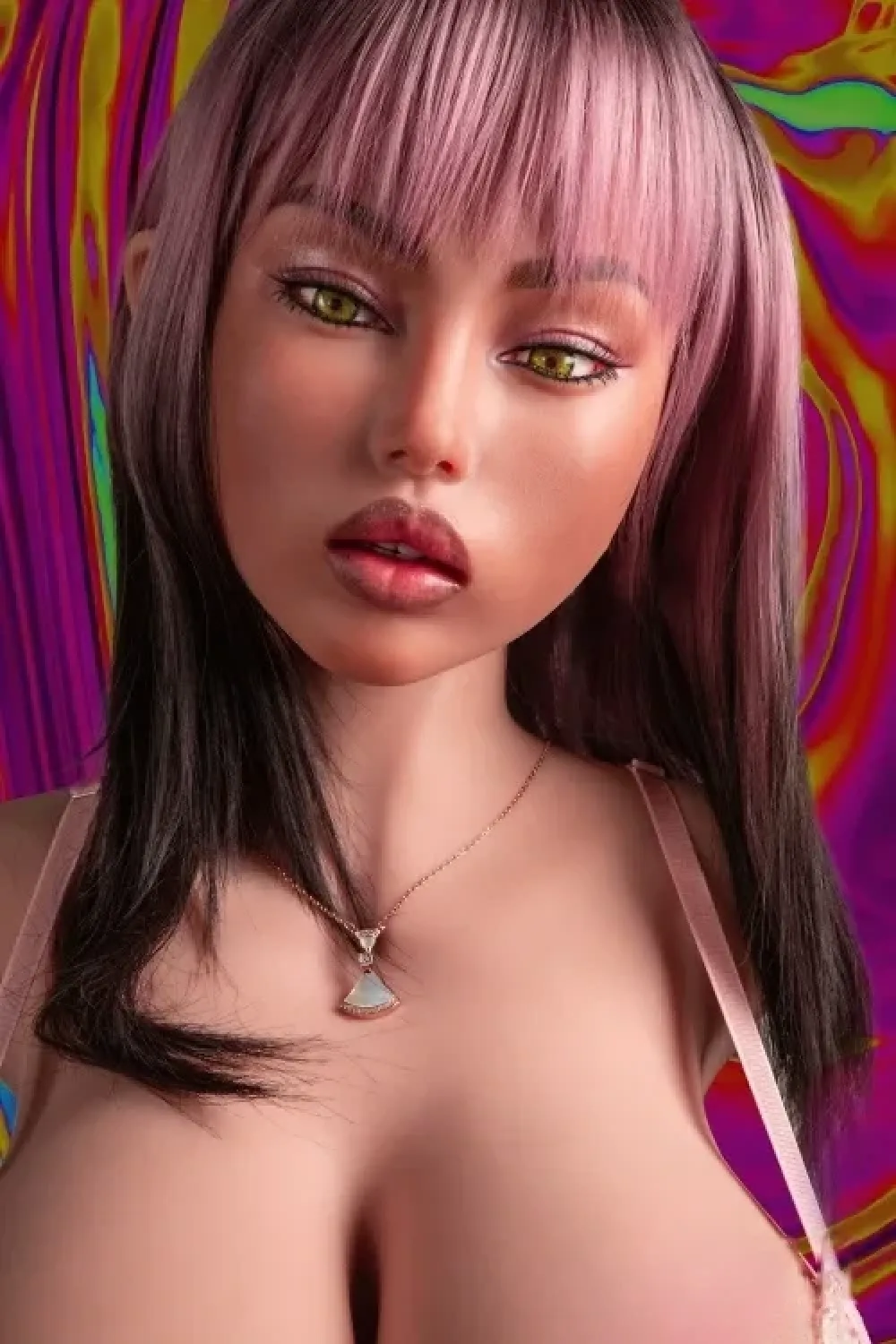 CLM(Climax Doll) Proシリーズ 870# Torso Lilian(Black) 110cm欧米系半身 トルソーラブドール 爆乳 リアル オナニー 人形 シリコン製ヘッド+TPE製ボディ