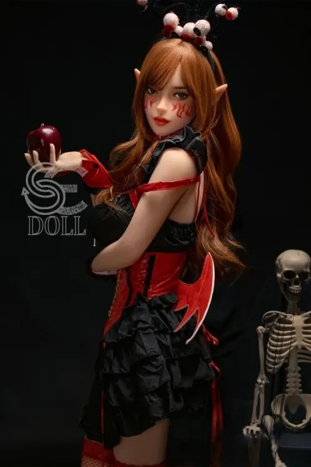 SE DOLL #022 Samantha.E 158cmコスプレ系 ダークメイク エルフ耳 ラブドール セクシー TPE製 ダッチワイフ Dカップ 小麦肌