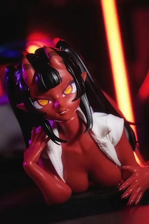 MRLSEXDOLL 3.0 (全身可動) 魅魔「Meru」 3.85kg リアルセクシーな熟女 巨乳 赤い肌 フルシリコン製 アニメオナホフィギュアドール 尻尾付き
