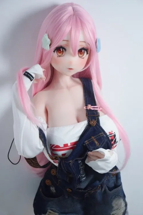 Elsa Babe RAD007番 横谷悠希子「Yokotani Yukiko」 148cmピンク髪 可愛い巨乳娘 フルシリコン製アニメラブドール L大胸 ノーマル肌