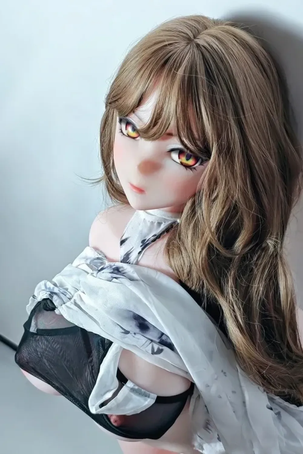 Elsa Babe AHR020番 玄羽時子「Genba Tokiko」 148cm L大胸 フルシリコン製 かっこいい系ラブドール 二次元アニメ人形 ピンク肌