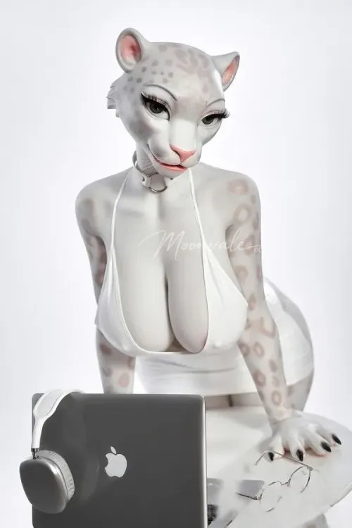 Moonvale Doll Velara ROS口腔付き 165cm白豹 フルシリコン製 獣娘 ラブドール 知性美 ファンタジー系ケモノ娘 Dカップ 白の肌
