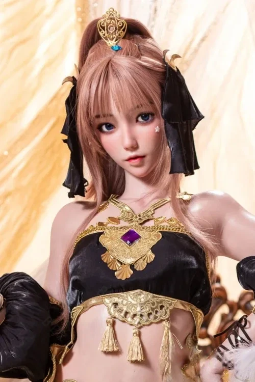Bezlya Doll 2.1シリーズ 珊瑚 155cm R版 ファイナルファンタジー XIV FF14 風 サベネアドレス コスプレ ブラック衣装 シリコン製ラブドール ギャル系顔 清楚系等身大ドール Aカップ ノーマル肌