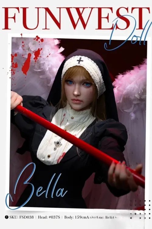 Funwest Doll #037S Bella 159cm Aカップ フルシリコン製 リアルな肌質感付き シスター 欧米系 美しい高級ラブドール 白い肌