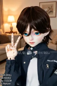 GUAVA DOLL 番石榴 BJD02ヘッド PVC製 青い瞳のかっこいい 男性 155cmおとなしい 等身大 アニメ リアルラブドール ノーマル肌