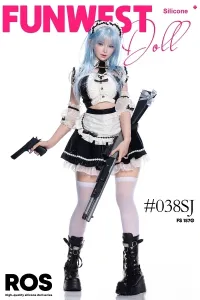 Funwest Doll #038SJ Alice ROS顎機能付き 157cm Gカップ フルシリコン製 ラブドール コスプレメイド 美人フェス 2.0リアルな皮膚メイク付き ノーマル肌