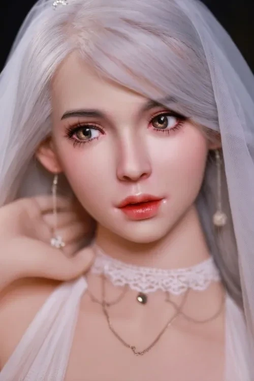 JYDOLL 南茜 170cm結婚な人妻 銀髪ラブドール シリコン製頭部+TPE製ボディ 超乳 ノーマル肌
