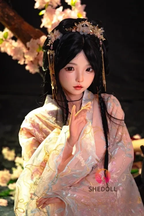 SHE DOLL 中秋節シリーズ 洛小乙 148cm可愛い 癒し系 童顔ラブドール 等身 大 人形 おすすめ Dカップ ノーマル肌 掲載画像はフルシリコン製