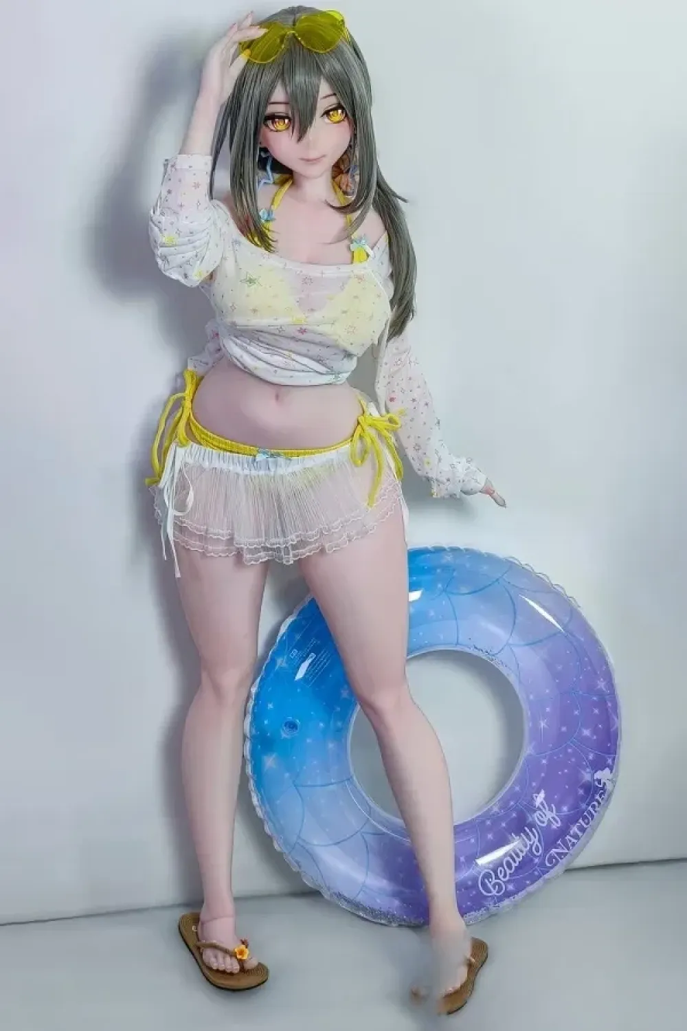 Elsa Babe AHR019番 水田新奈「Mizuta Nina」 151cm元気系 水着 フルシリコン製 ラブドール 二次元 アニメ系人形 大人向け 巨乳 ピンク肌