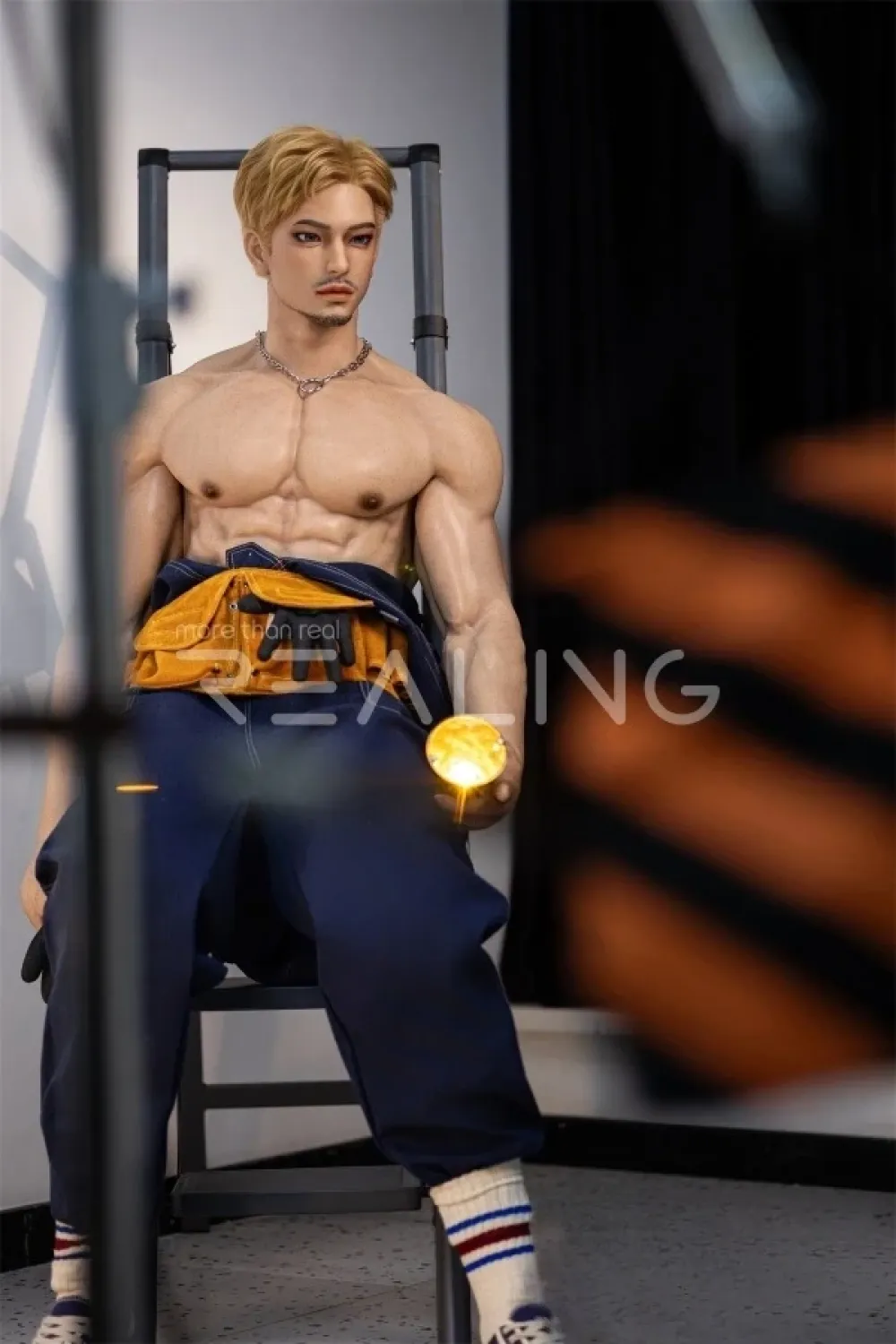 Realing 景明「Jensen」 180cm金髪 筋肉系 男性型イケメン 等身大 ラブドール フルシリコン製 ノーマル肌