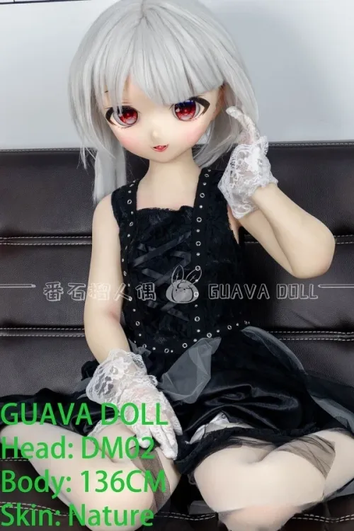 GUAVA DOLL 番石榴 悠乃 DM02 PVCヘッド+TPEボディ 136cm白髮 アニメ顔美少女リアルドール Aカップ ノーマル肌