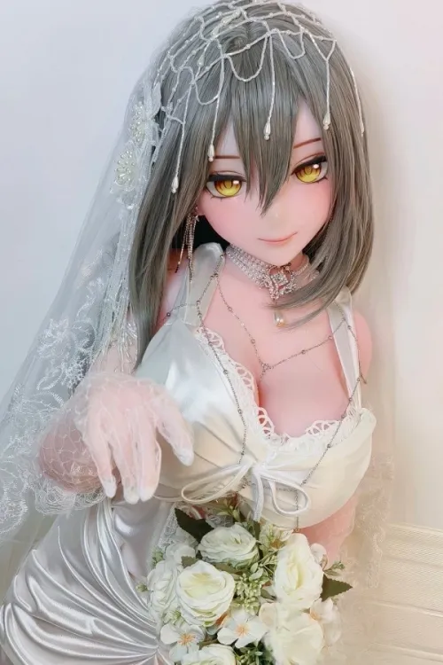 Elsa Babe AHR019番 水田新奈「Mizuta Nina」 148cm L大胸 フルシリコン製 花嫁 アニメ系美少女ラブドール ピンク肌