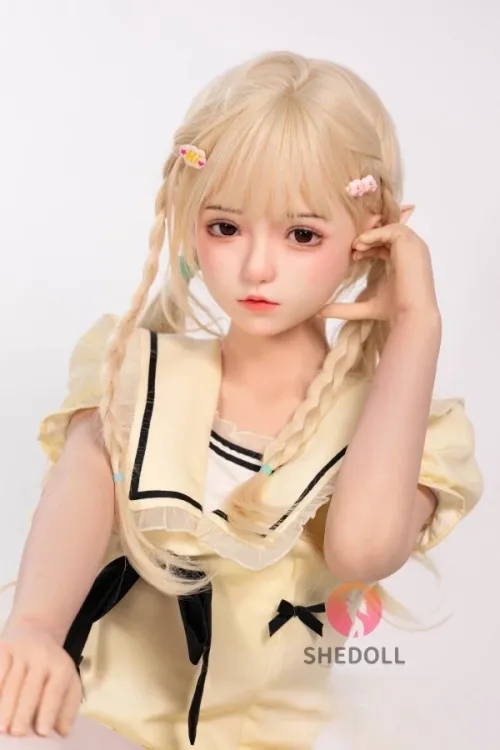 SHE DOLL 艾琳 エルフ耳 148cm フルシリコン製 金髪可愛い顔立ちのラブドール Dカップ ノーマル肌