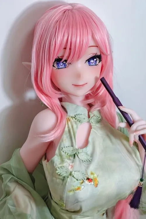 Elsa Babe AHR009番 愛原未来「Aihara Mirai」 148cm L大胸 ピンク髪 エルフ耳 フルシリコン製 アニメ風ラブドール ピンク肌