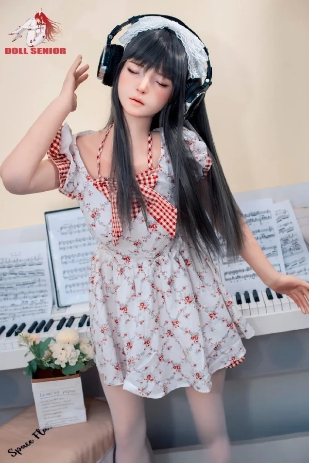 Doll Senior #28 夢「Dream」 165cm黒髪 清楚系美少女フルシリコン製 瞑り目ラブドール Bカップ ノーマル肌