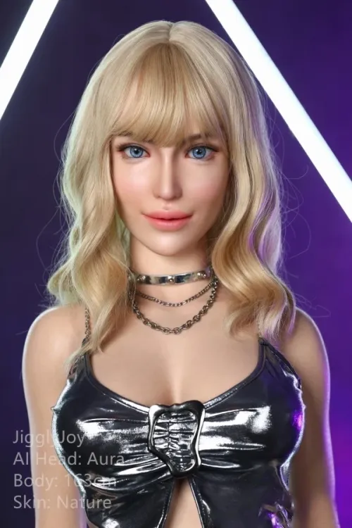 JigglyJoy Aura AI知能会話ヘッド 163cm 未来感あふれる 人形 フルシリコン製 ラブドール 等身大ダッチワイフ Eカップ ノーマル肌