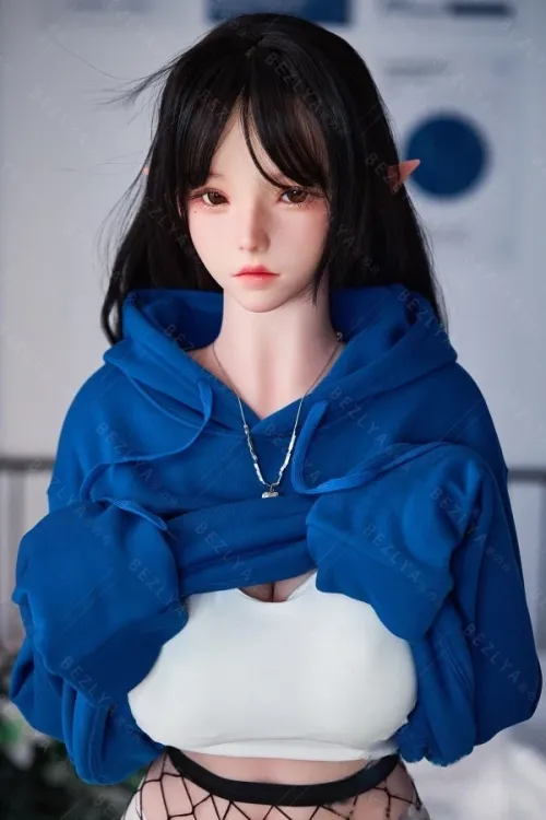 Bezlya Doll 2.0シリーズ 卡利亚 3番メイク 155cm M版 Fカップ 可愛いエルフラブドール 豊満なバストとヒップ シリコンヘッド+超ソフトTPEボディ ノーマル肌 口開閉＆口腔模擬付き