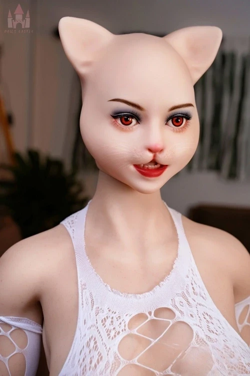 Dolls Castle #SZ2 Cattie 142cm Eカップ 爆乳 フィギュア 等身 大 ダッチワイフ 人外系 キュート 猫女 セックスドール シリコン製ヘッド+TPE製ボディ ラブドール最新 口開閉＆口腔模擬付き ノーマル肌