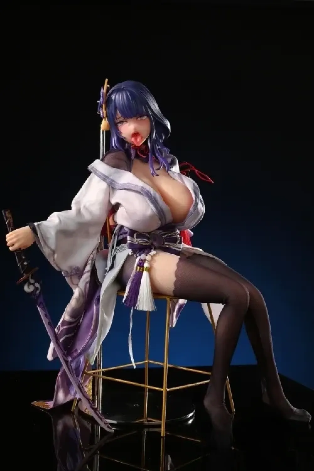 Otaku Doll 原神-雷電将軍 三つヘッド型選択可 65cm 3kg 人気ゲームキャラクターラブドール 美しいアニメ顔リアルドール PVCヘッド+シリコンボディ 宣材写真と同じ衣装