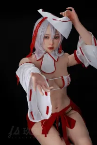 Jiusheng Doll #56B Kaiya 軽量化ボディ26kg 156cmコスプレ系 巫女 フルシリコン製 等身大リアルラブドール Bカップ ノーマル肌