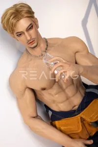 Realing 景明「Jensen」 180cm金髪 筋肉系 男性型イケメン 等身大 ラブドール フルシリコン製 ノーマル肌