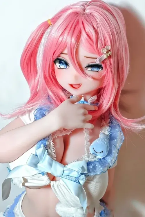 Elsa Babe RAD024番 渡辺由乃「Watanabe Yuno」 148cm L大胸 フルシリコン製 二次元ラブドール 気高い ピンク髪美人 アニメ系人形 ピンク肌