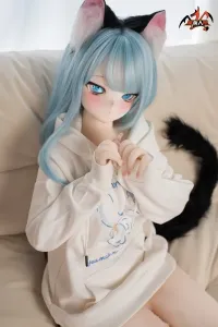 MOZU DOLL魔族人形 薄荷 Mint 141cm(SSR級)かわいいアニメラブドール 猫娘 萌え袖 二次元リアルドール 大胸 PVCヘッド+TPEボディ ノーマル肌 宣材写真と同じ衣装