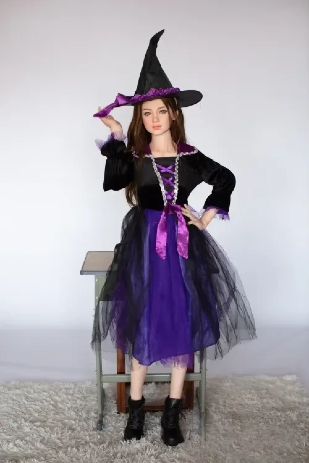 DOM DOLL Charlotte 雪洛 148cmコスプレハロウィン魔女ラブドール 綺麗 可憐系 リアル ドール Cカップ ノーマル肌 掲載画像はフルシリコン製